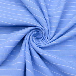 Sky Blue Pinstripe Linen Premium Fabric